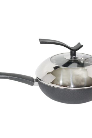 chef best non stick deep frying pan with combine lid - chef cookware