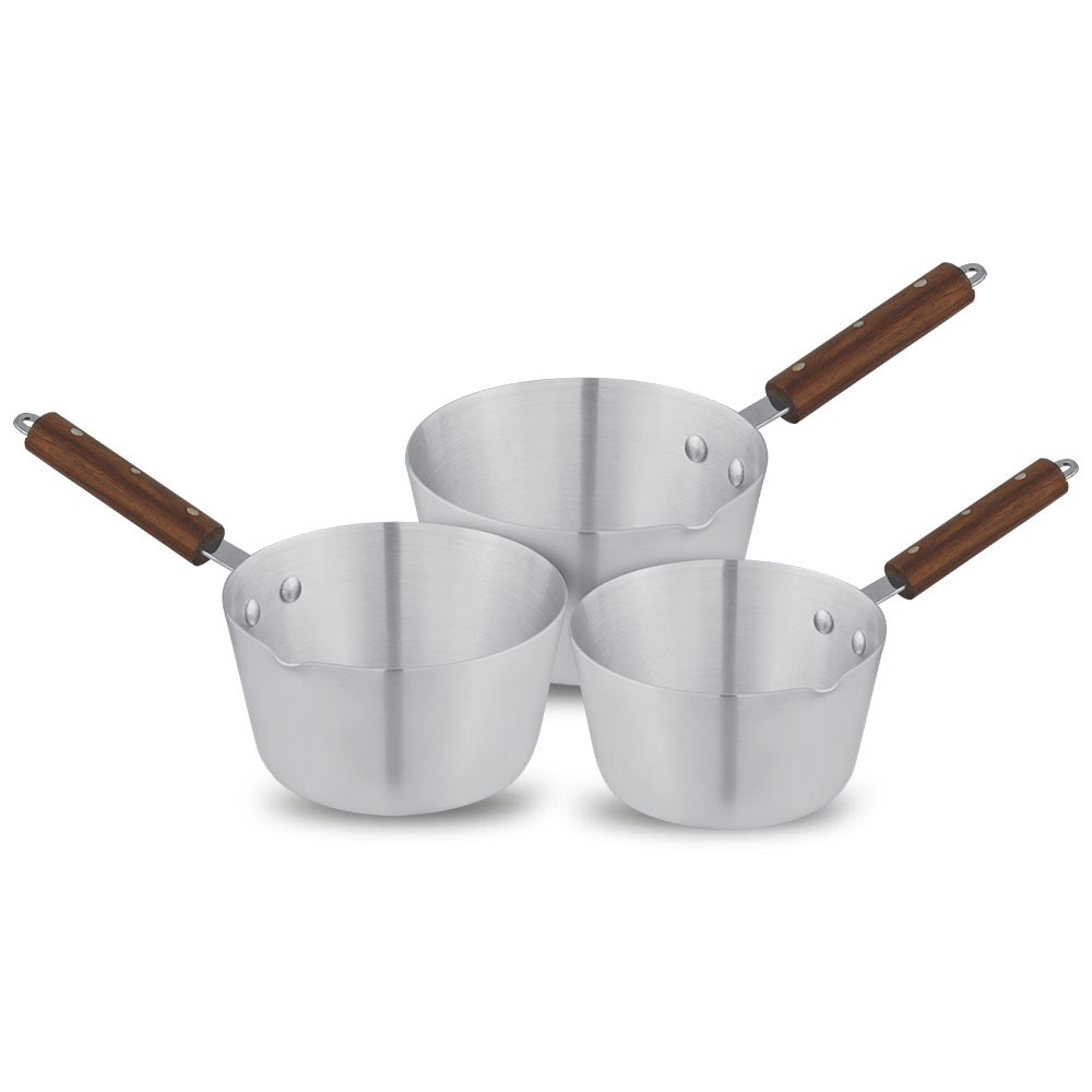 Chef best quality metal finish milk pan set - chef cookware