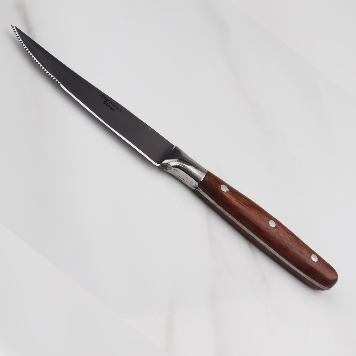 chef best quality stainless steel steak knife wooden handle