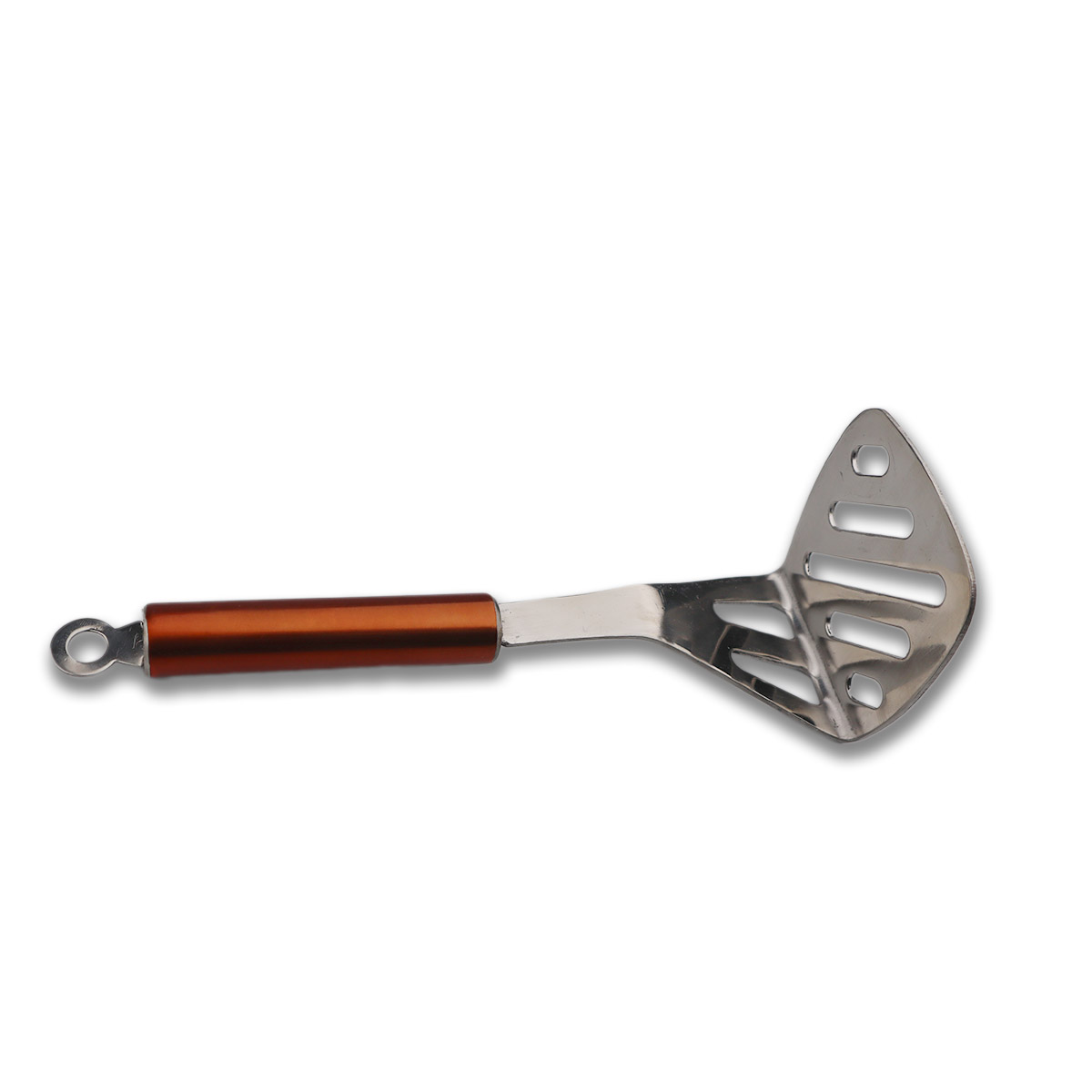 Chef Stainless Steel Masher - Food Press - Copper Handle