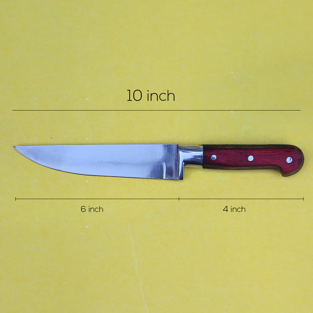 Best Quality Chef Knife 10 inch Chef's knives are used for cutting meat, dicing vegetables, disjointing some cuts, slicing herbs, and chopping nuts, but there are a number of different varieties for separate purposes, including carving, slicing and bread knives for specific ingredients