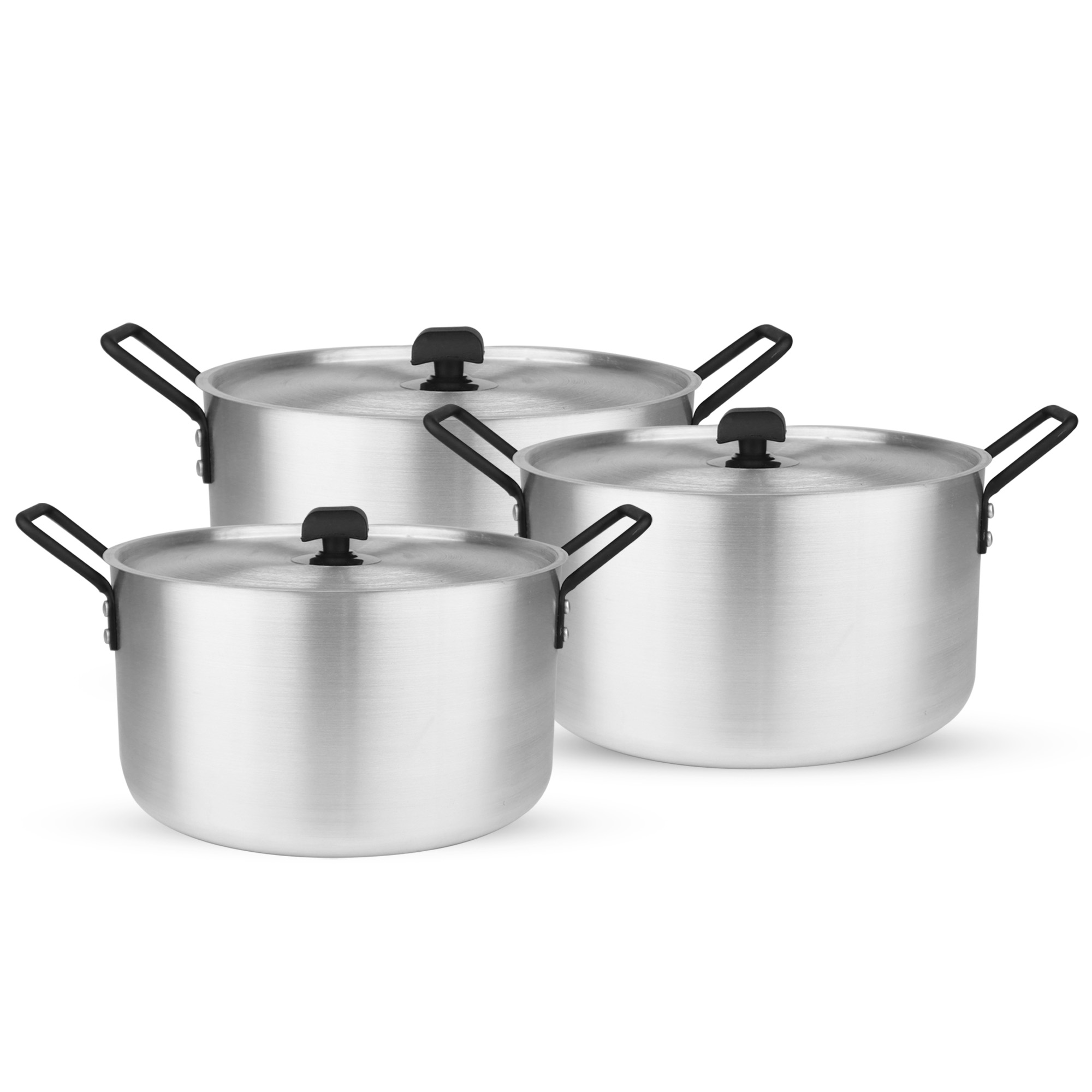 Aluminum Stock Pot with Lid, Silver